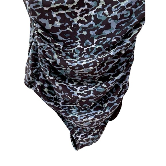NEW Women's NIP TUCK Navy Leopard Multi-Fit Cup Ruched One Piece Swimsuit Size 8 - Picture 5 of 14
